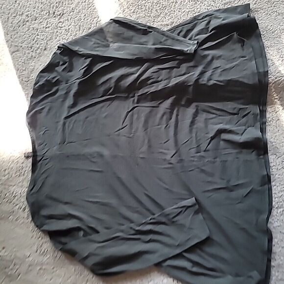 Eileen Fisher Tunic Top Sz XL Long Sleeve Tencel Crew Scoop Neck Forest Green - Picture 8 of 8